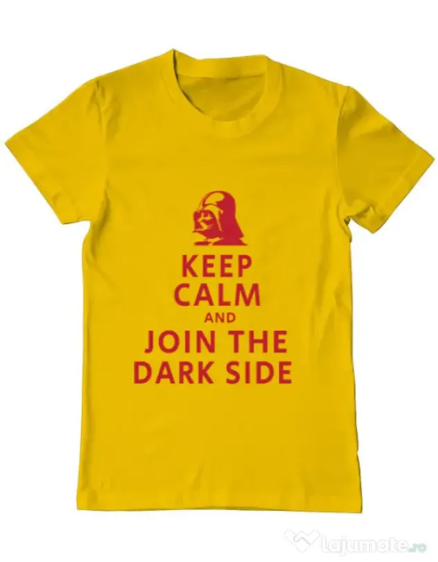 Tricou ADLER barbat Join the darkside Galben