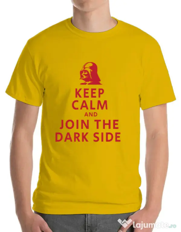 Tricou ADLER barbat Join the darkside Galben