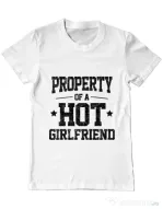 Tricou ADLER barbat Property of a hot girlfriend Alb
