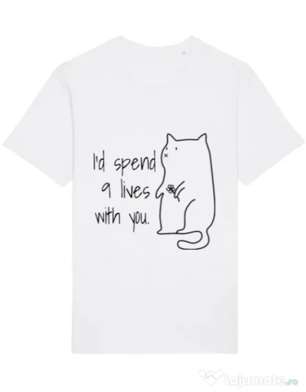 Tricou STANLEY STELLA barbat Nine lives Alb