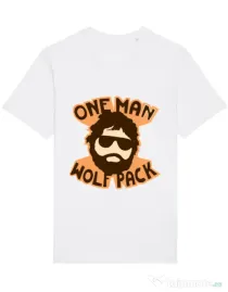 Tricou STANLEY STELLA barbat One man wolf pack Alb
