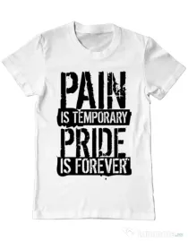 Tricou ADLER barbat Pain and pride Alb