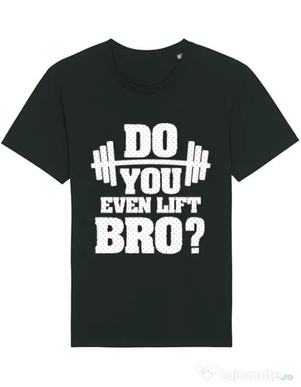 Tricou STANLEY STELLA barbat Do you even lift Negru