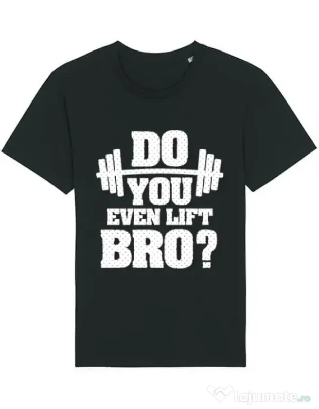 Tricou STANLEY STELLA barbat Do you even lift Negru
