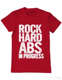 Tricou ADLER barbat Rock hard abs Rosu