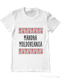 Tricou ADLER barbat Mandra moldoveanca Alb