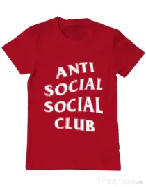 Tricou ADLER barbat Anti social Rosu
