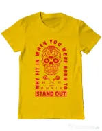 Tricou ADLER barbat Born to stand out Galben