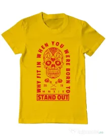 Tricou ADLER barbat Born to stand out Galben