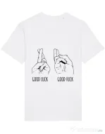 Tricou STANLEY STELLA barbat Good luck Alb