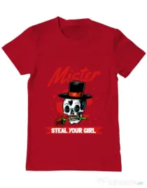 Tricou ADLER barbat Mr. steal your girl Rosu