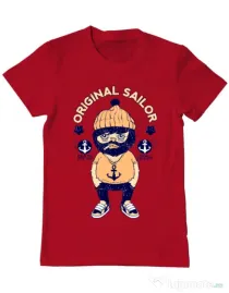 Tricou ADLER barbat Original sailor Rosu
