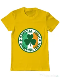 Tricou ADLER barbat Irish Drinking Team Galben