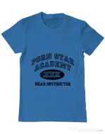 Tricou ADLER barbat Porn star Academy Albastru azuriu