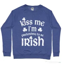 Bluza ADLER barbat Pretending to be irish Albastru melanj