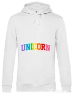 Hoodie barbat cu gluga Unicorn Alb