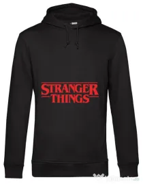 Hoodie barbat cu gluga Stranger things Negru