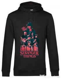 Hoodie barbat cu gluga Stranger team Negru