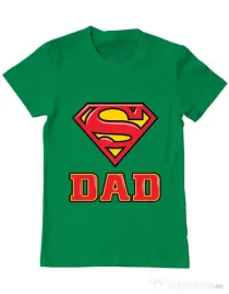 Tricou ADLER barbat Super Dad Verde mediu