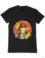 Tricou ADLER barbat Stranger Waffles Negru
