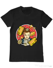 Tricou ADLER barbat Stranger Waffles Negru
