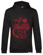 Hoodie barbat cu gluga Love Negru