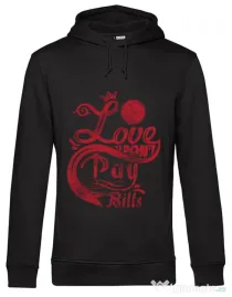 Hoodie barbat cu gluga Love Negru