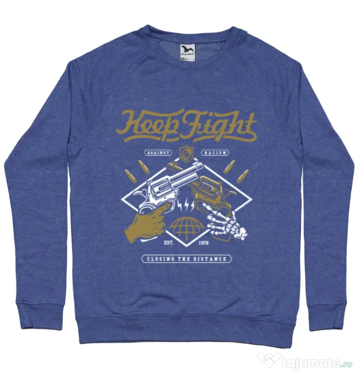 Bluza ADLER barbat Keep Fight Albastru melanj