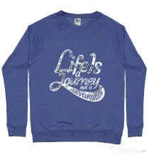 Bluza ADLER barbat Life Is A Journey Albastru melanj