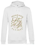 Hoodie barbat cu gluga Fly High Alb