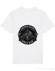 Tricou STANLEY STELLA barbat Sniper Squad Alb