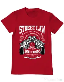 Tricou ADLER barbat Street Law Rosu