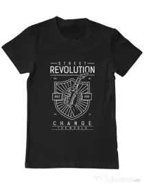 Tricou ADLER barbat Street Revolution Negru