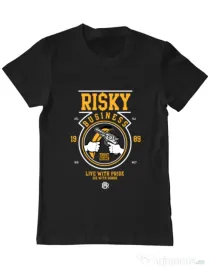 Tricou ADLER barbat Risky Business Negru