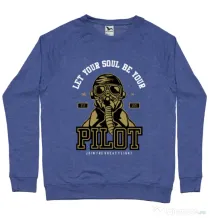 Bluza ADLER barbat Let Your Soul Be Your Pilot Albastru melanj