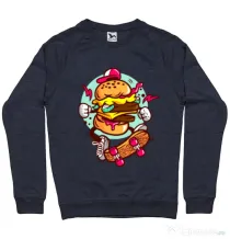 Bluza ADLER barbat Burger Skater Denim inchis