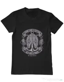 Tricou ADLER barbat Think Like A Captain Act Like A Pirate Negru
