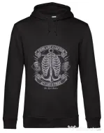 Hoodie barbat cu gluga Think Like A Captain Act Like A Pirate Negru