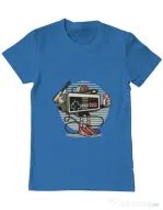 Tricou ADLER barbat Let's Play Albastru azuriu