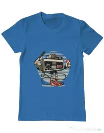 Tricou ADLER barbat Let's Play Albastru azuriu