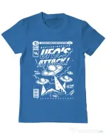 Tricou ADLER barbat UFO Albastru azuriu