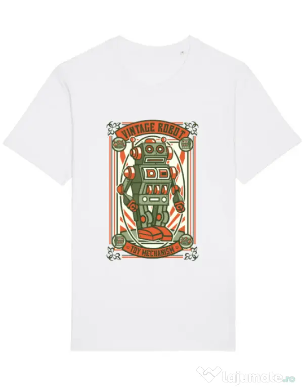 Tricou STANLEY STELLA barbat Vintage Robot Alb