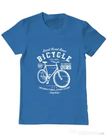 Tricou ADLER barbat Bicycle Albastru azuriu