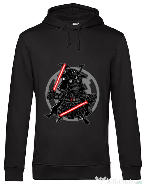 Hoodie barbat cu gluga Darkside Samurai Negru