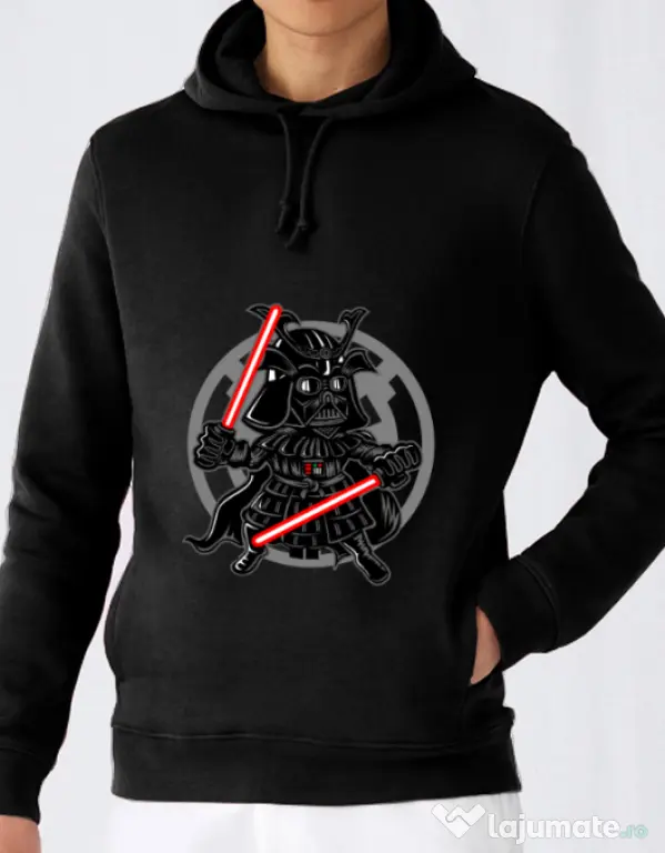 Hoodie barbat cu gluga Darkside Samurai Negru