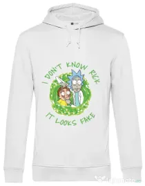 Hoodie barbat cu gluga It looks fake Alb