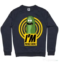 Bluza ADLER barbat I'm pickle Rick! Denim inchis