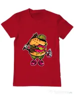 Tricou ADLER barbat Bastard burger Rosu