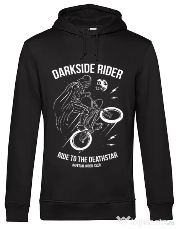 Hoodie barbat cu gluga Darkside rider Negru