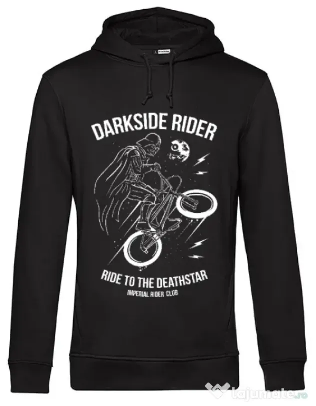 Hoodie barbat cu gluga Darkside rider Negru
